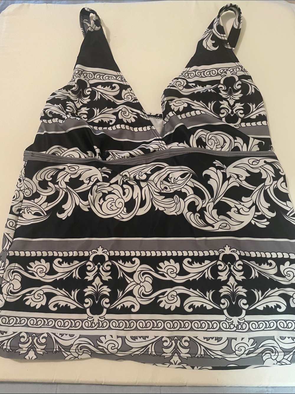 Black & White Patterned Tankini